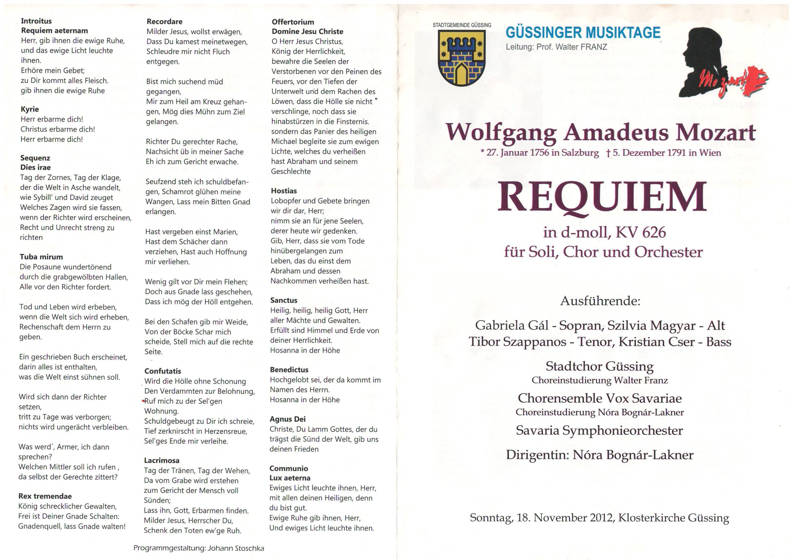 VOX Savariae 2012. 11. 18. Güssing