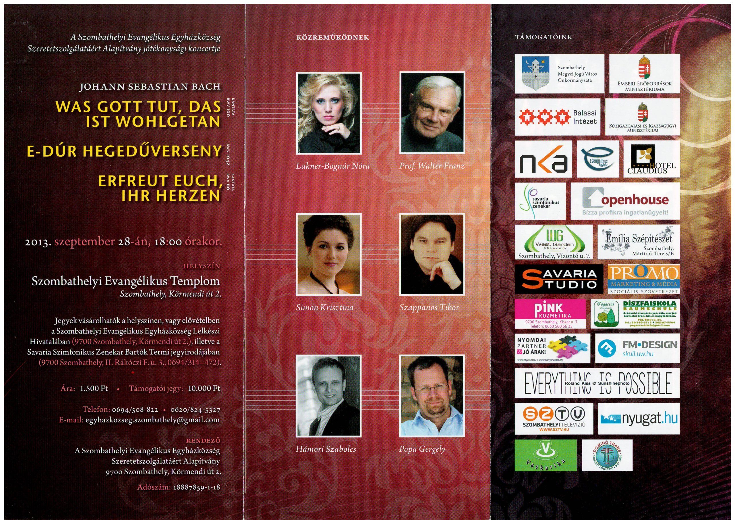 VOX Savariae 2013. 09. 28. (Grafika: Farkas Milán, FM Design)