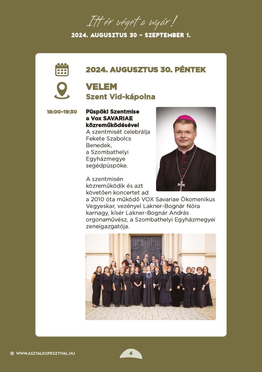 VOX Savariae 2024. 08. 30. Asztalkő Fesztivál