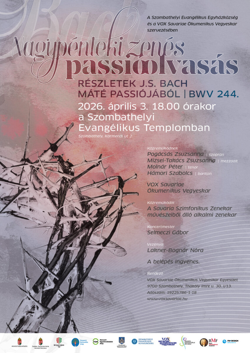 VOX Savariae 2026. 04. 03. (Grafika: Farkas Milán, FM Design)